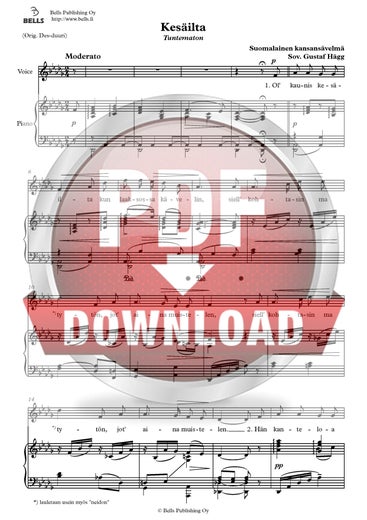 Trad. (arr. Gustaf H&auml;gg): Kes&auml;ilta