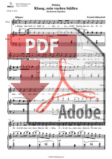 Trad. (arr.): Klang, min vackra bj&auml;llra