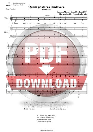 Trad. (arr. Friedrich Layritz): Quem pastores laudavere (duetto)