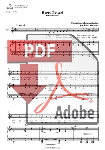 Trad. (arr. Leevi Madetoja): Herra Petteri