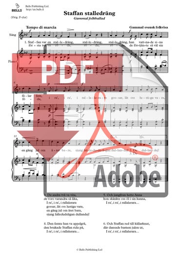 Trad. (arr.): Staffan stalledr&auml;ng