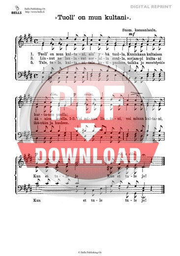 Trad. (arr.): Tuoll' on mun kultani (coro misto)