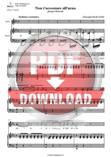 Verdi, Giuseppe: Non t'accostare all'urna