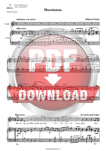 Vogler, Georg J.: Hoosianna (canzone solistica)