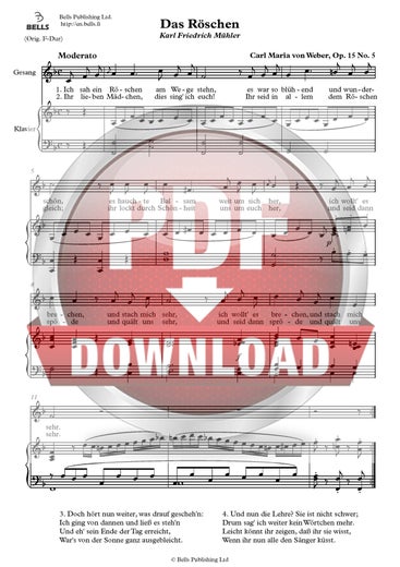 Weber, Carl Maria von: Das R&ouml;schen, Op. 15 n. 5