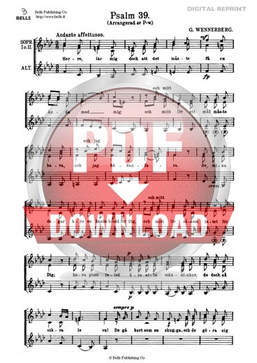 Wennerberg, Gunnar (arr. Hanna Pegelow): Psalm 39 (coro femminile)